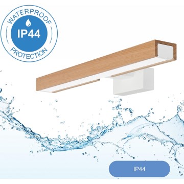 Brilagi - Éclairage de miroir salle de bain WOODY MIRROR LED/8W/230V 40 cm IP44 chêne/blanc