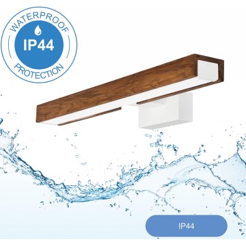 Brilagi - Éclairage de miroir salle de bain WOODY MIRROR LED/8W/230V 40 cm IP44 chêne cerise/blanc