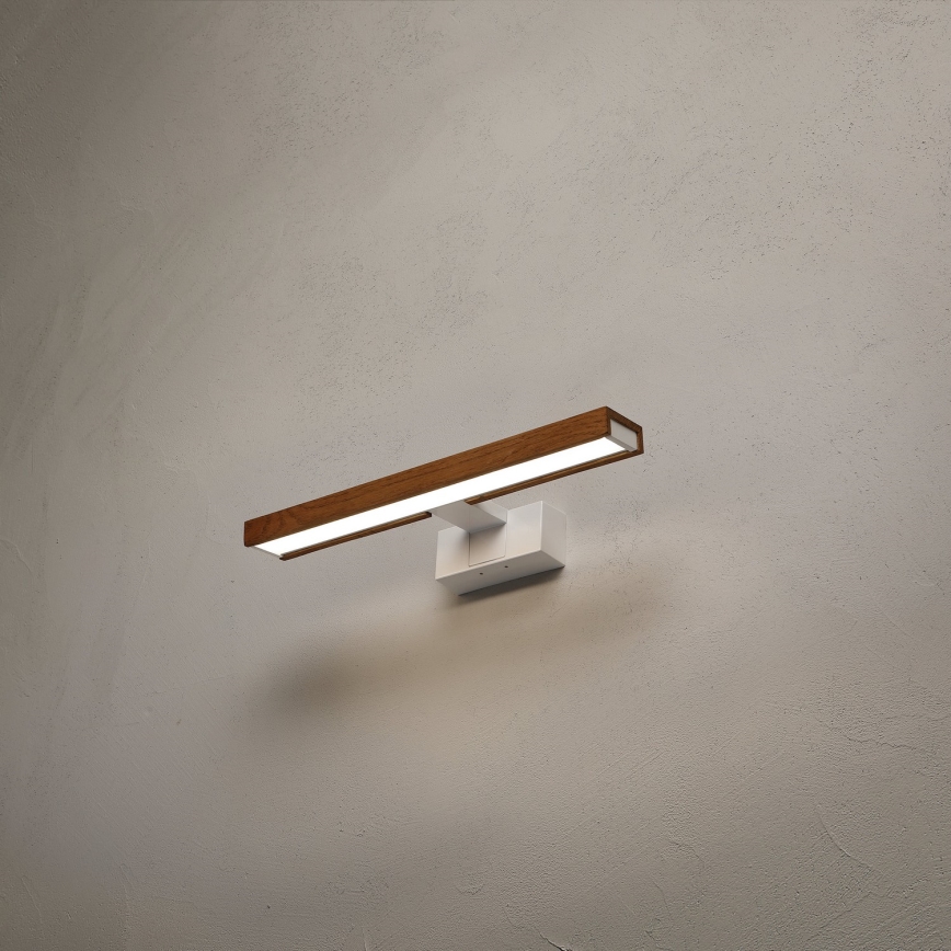 Brilagi - Éclairage LED 3-en-1 pour miroir de salle de bain WOODY MIRROR LED/8W/230V 40 cm IP44 blanc/chêne cerisier