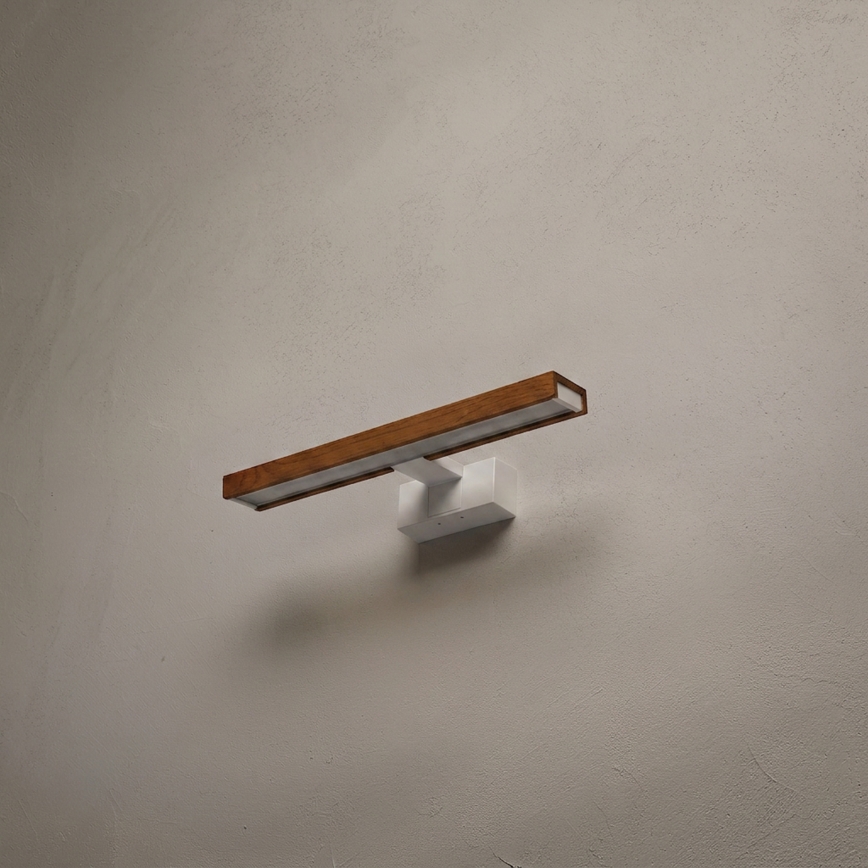 Brilagi - Éclairage LED 3-en-1 pour miroir de salle de bain WOODY MIRROR LED/8W/230V 40 cm IP44 blanc/chêne cerisier