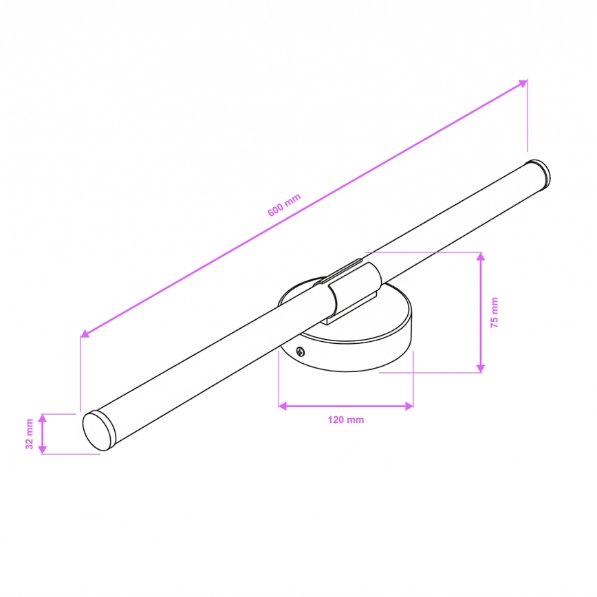 Brilagi - Luminaire LED pour miroir de salle de bains LARA LED/10W/230V 60 cm IP44 chrome brillant