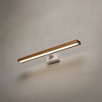 Brilagi - Éclairage LED pour miroir de salle de bains 3-en-1 WOODY MIRROR LED/12W/230V 60 cm IP44 blanc/chêne