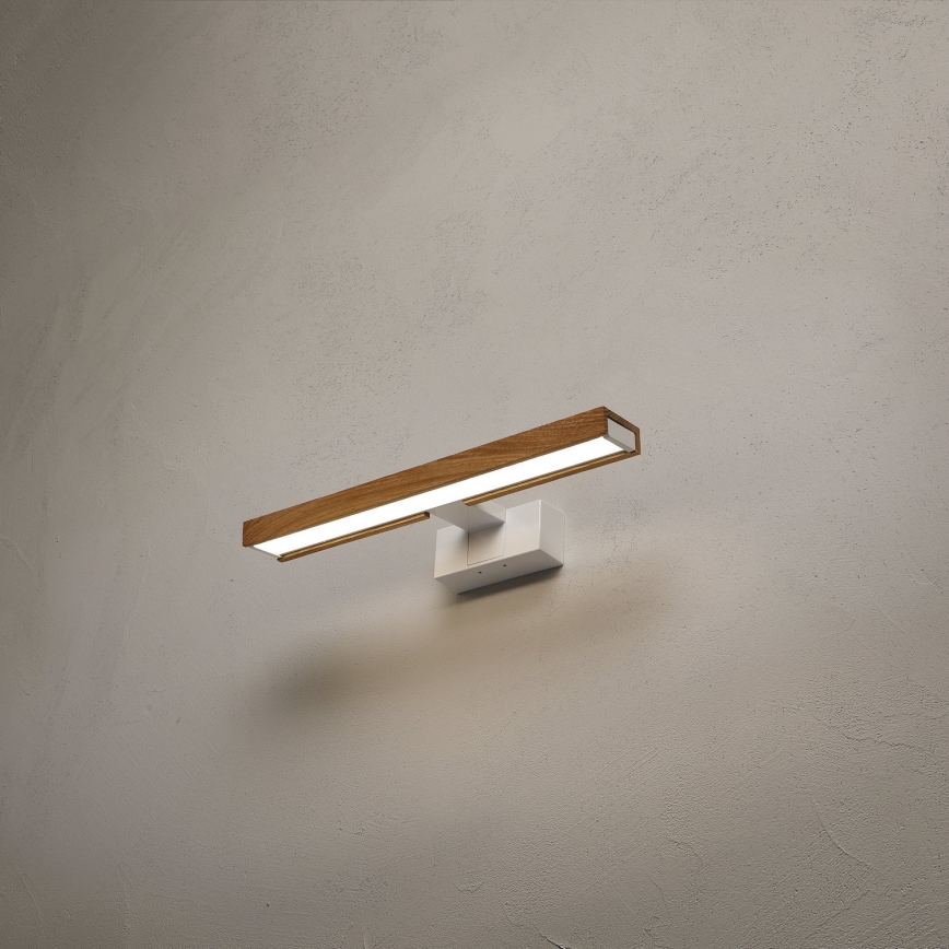 Brilagi - Éclairage LED 3-en-1 pour miroir de salle de bains WOODY MIRROR LED/8W/230V 40 cm IP44 blanc/chêne