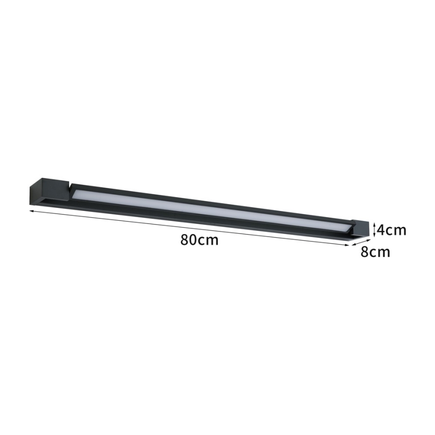 BRILAGI - Éclairage LED pour miroir de salle de bains AQUA LINE LED/20W/230V 80 cm IP44 noir IRC 90