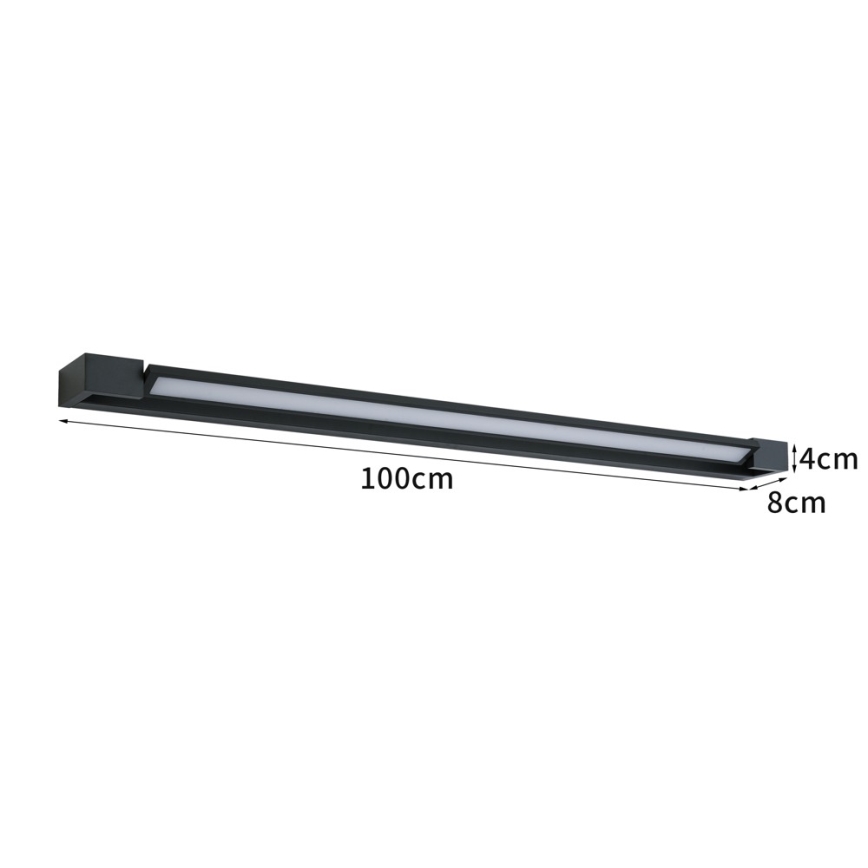 BRILAGI - Éclairage LED pour miroir de salle de bains AQUA LINE LED/28W/230V 100 cm IP44 noir IRC 90