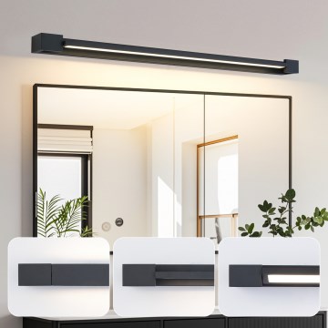 Brilagi - Éclairage LED pour miroir de salle de bains AQUA LINE LED/28W/230V 100 cm IP44 noir IRC 90