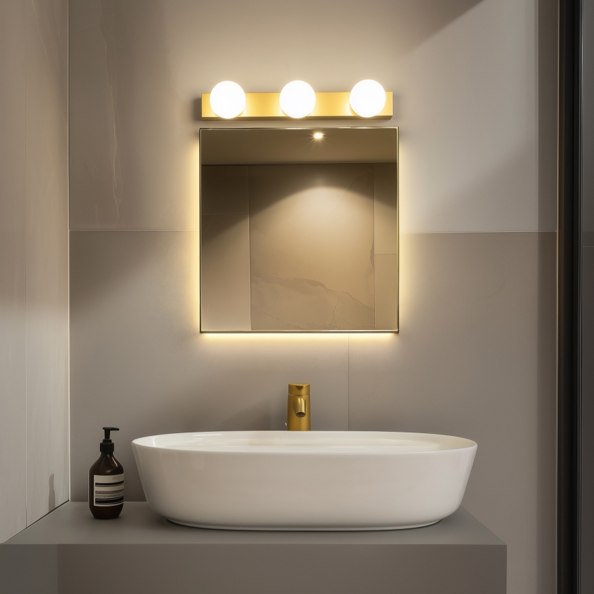 Brilagi - Éclairage LED pour miroir de salle de bains HOLLYWOOD 3xLED/3W/230V 39 cm IP44 doré