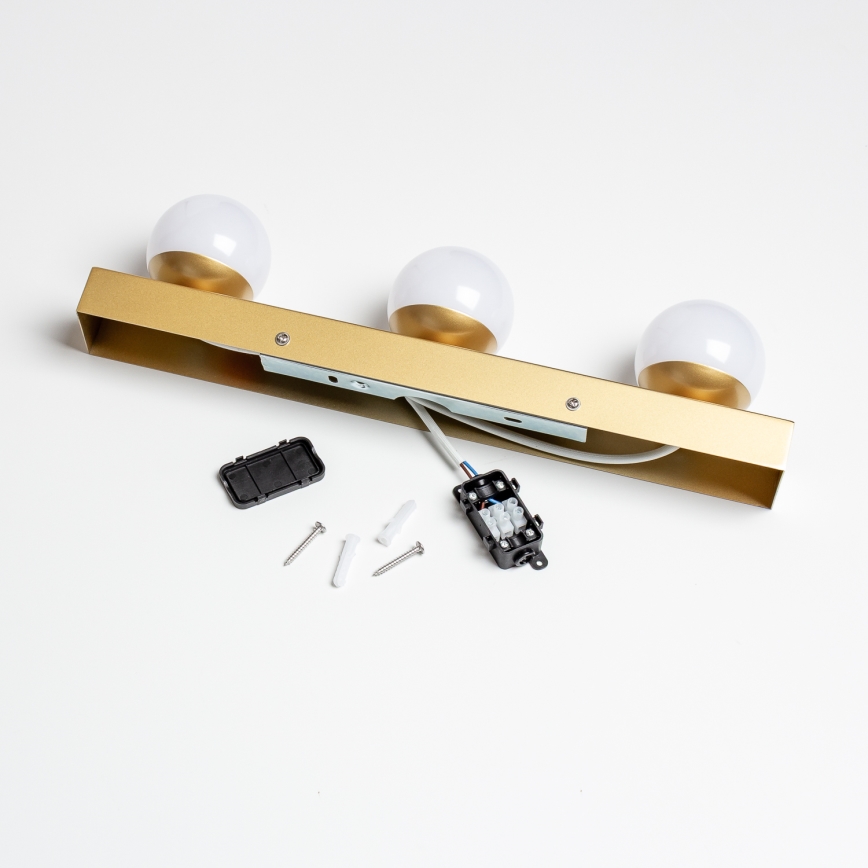 Brilagi - Éclairage LED pour miroir de salle de bains HOLLYWOOD 3xLED/3W/230V 39 cm IP44 doré