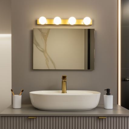 Brilagi - Éclairage LED pour miroir de salle de bains HOLLYWOOD 4xLED/3W/230V 53 cm IP44 doré