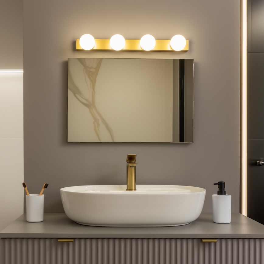 Brilagi - Éclairage LED pour miroir de salle de bains HOLLYWOOD 4xLED/3W/230V 53 cm IP44 doré