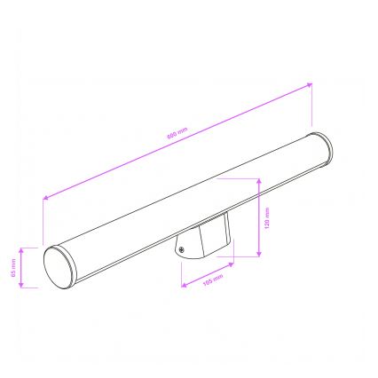 Brilagi - Éclairage LED pour miroir de salle de bains TUBE LED/15W/230V 3000/4000/6500K IP44 chrome brillant