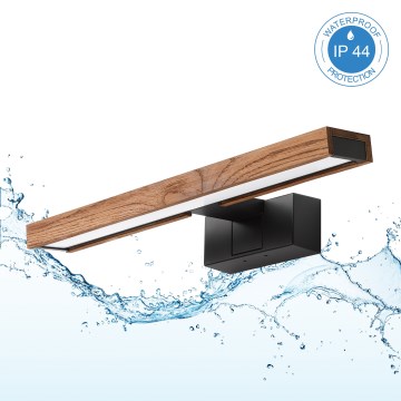 Brilagi - Éclairage LED pour miroir de salle de bains WOODY MIRROR 3 en 1 LED/8W/230V 40 cm IP44 noir/chêne
