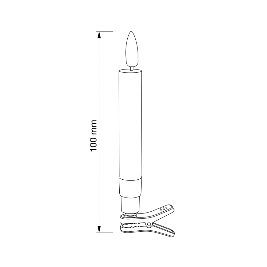 BRILAGI - Guirlande LED pour sapin de Noël 10xLED/10xAAA dorée + télécommande