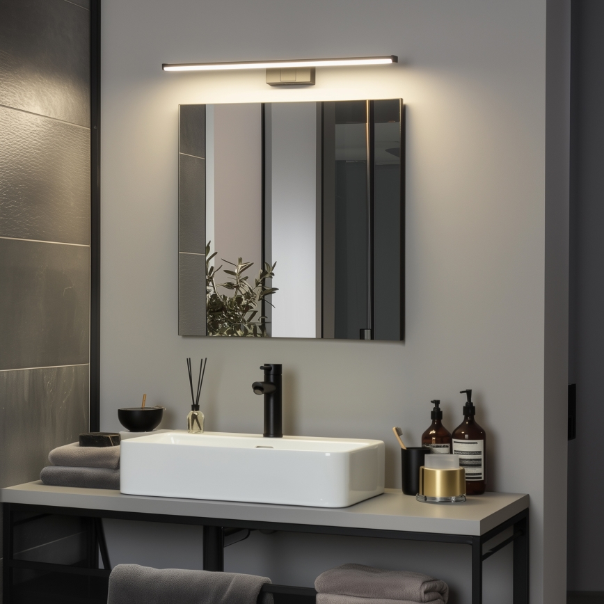 Brilagi - Éclairage LED 3-en-1 pour miroir de salle de bains VESTRA LED/12W/230V 60 cm IP44 noir