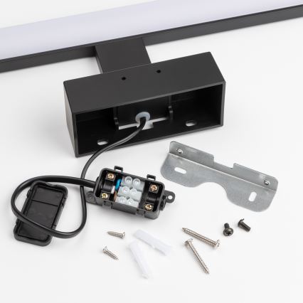 Brilagi - Éclairage LED 3-en-1 pour miroir de salle de bains VESTRA LED/12W/230V 60 cm IP44 noir