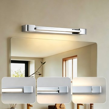 Brilagi - Éclairage miroir LED pour salle de bains AQUA LINE, 12 W, 230 V, 45 cm, IP44, chrome brillant, IRC 90