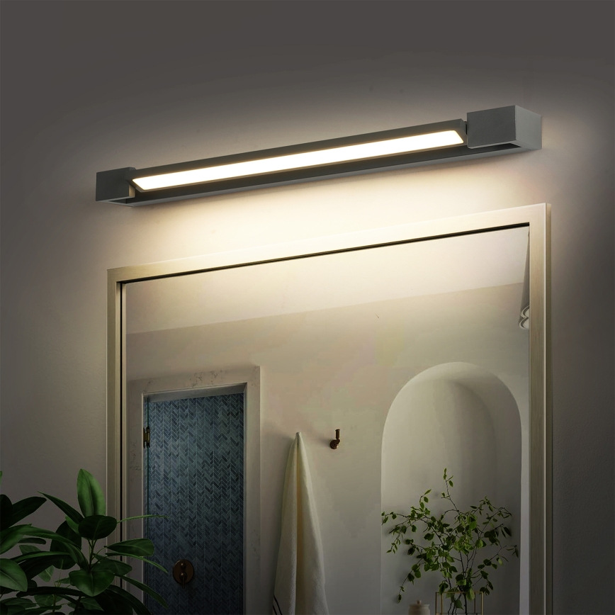 Brilagi - Éclairage LED pour miroir de salle de bains AQUA LINE, 18 W / 230 V, 60 cm, IP44, anthracite, IRC 90