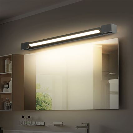 Brilagi - Éclairage LED pour miroir de salle de bains AQUA LINE, 18 W / 230 V, 60 cm, IP44, anthracite, IRC 90