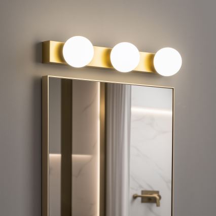 BRILAGI - LOT DE 2 appliques murales LED pour salle de bains HOLLYWOOD 3xLED/3W/230V 39 cm IP44 dorées