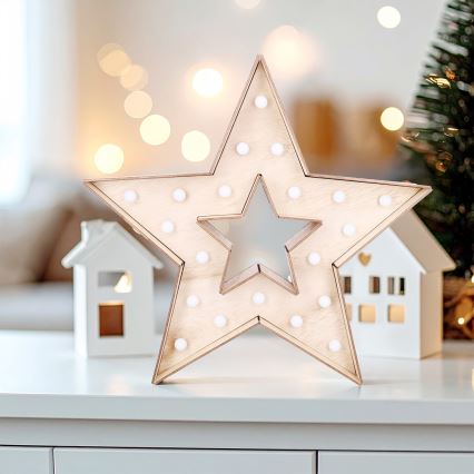 Brilagi - Étoile de Noël LED, 2x piles AA