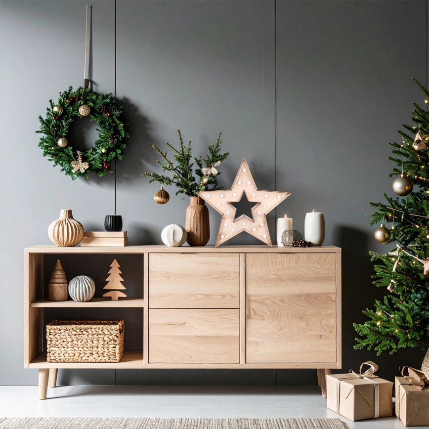 Brilagi - Étoile de Noël LED, 2x piles AA