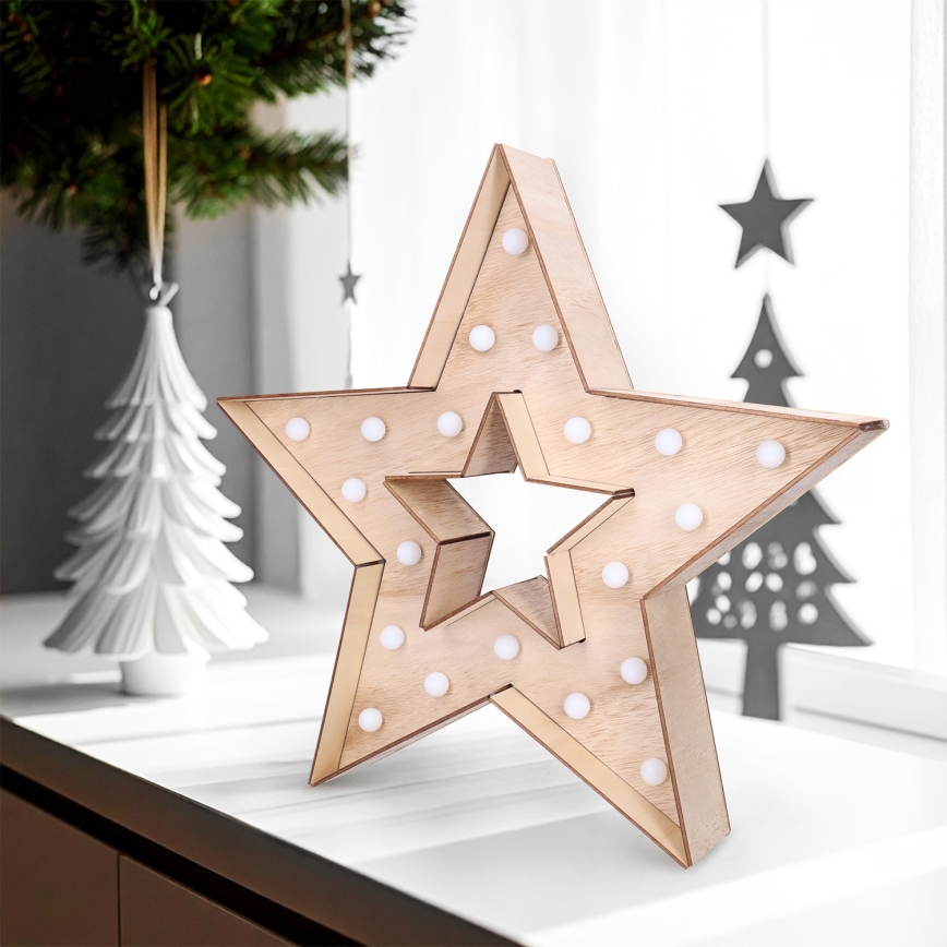 Brilagi - Étoile de Noël LED, 2x piles AA