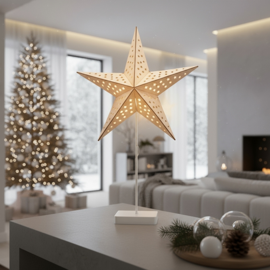Brilagi - Étoile de Noël LED, 62x40 cm, alimentée par 3xAA