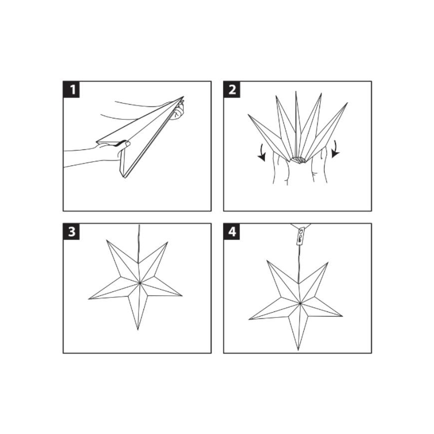 Brilagi - Étoile LED de Noël 70 cm, alimentée par 2 piles AA