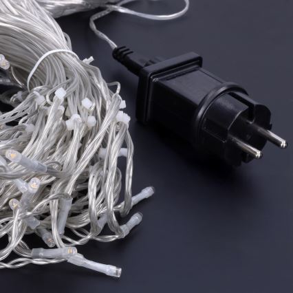 Brilagi - Guirlande lumineuse de Noël extérieure 360 LED/8 fonctions, 14 m, IP44, blanc chaud, effet stalactites