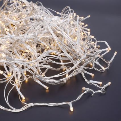 Brilagi - Guirlande lumineuse de Noël extérieure 360 LED/8 fonctions, 14 m, IP44, blanc chaud, effet stalactites