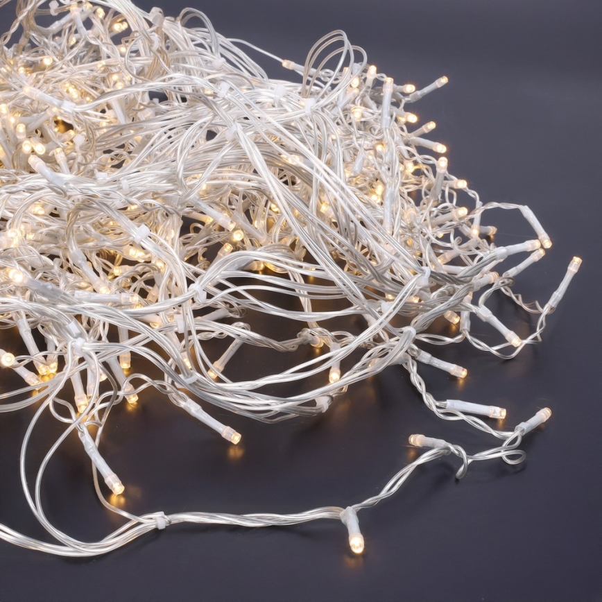 Brilagi - Guirlande lumineuse de Noël extérieure 360 LED/8 fonctions, 14 m, IP44, blanc chaud, effet stalactites