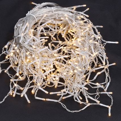 Brilagi - Guirlande lumineuse de Noël extérieure 360 LED/8 fonctions, 14 m, IP44, blanc chaud, effet stalactites