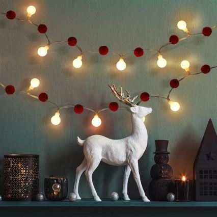 Brilagi - Guirlande de Noël LED 20xLED/2xAA 1,8m blanc chaud