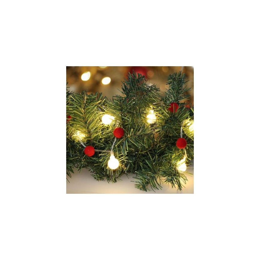 Brilagi - Guirlande de Noël LED 20xLED/2xAA 1,8m blanc chaud