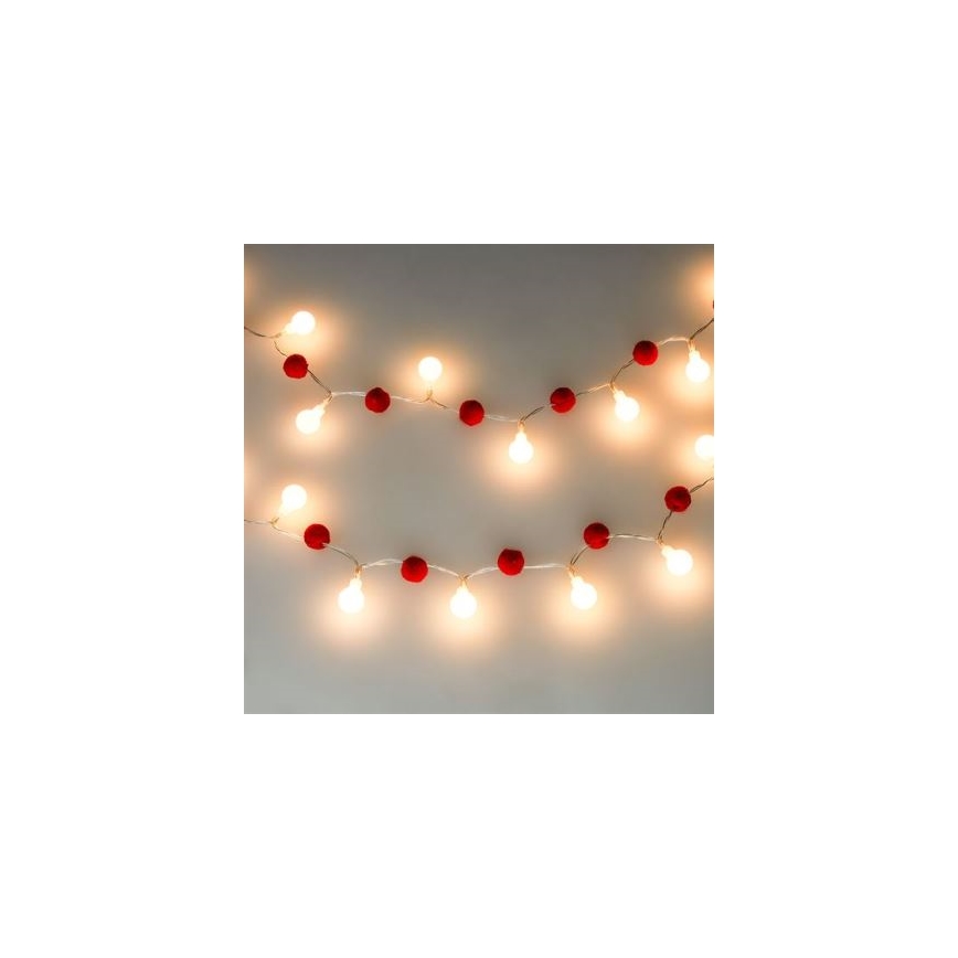 Brilagi - Guirlande de Noël LED 20xLED/2xAA 1,8m blanc chaud