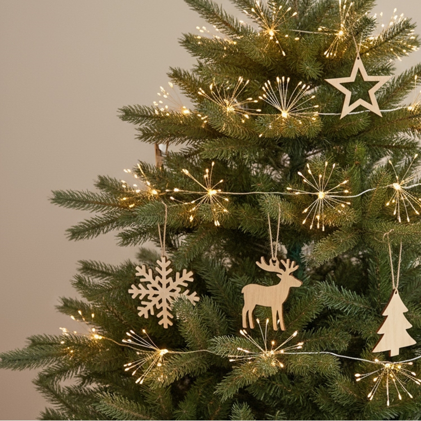 Brilagi - Guirlande de Noël LED d'extérieur 150 LED 5 m IP44 blanc chaud effet feu d'artifice