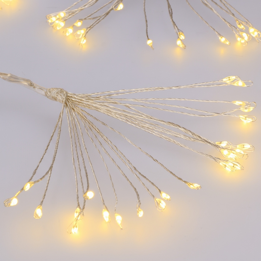 Brilagi - Guirlande de Noël LED d'extérieur 150 LED 5 m IP44 blanc chaud effet feu d'artifice