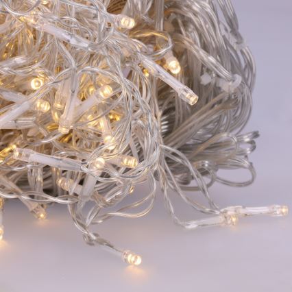 BRILAGI - Guirlande lumineuse LED extérieure de Noël 200 LED/8 fonctions 13m IP44 blanc chaud effet stalactites