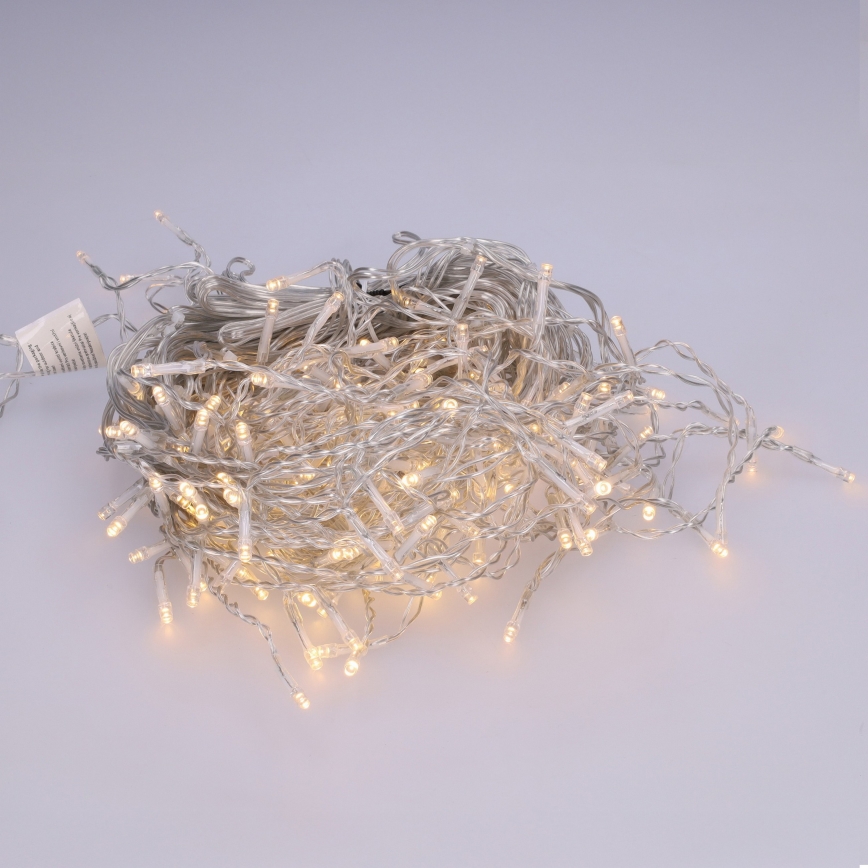 BRILAGI - Guirlande lumineuse LED extérieure de Noël 200 LED/8 fonctions 13m IP44 blanc chaud effet stalactites