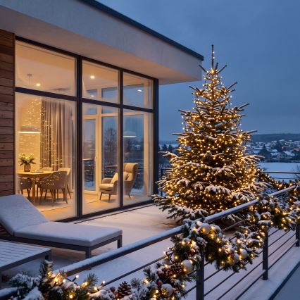 BRILAGI - Guirlande de Noël LED d'extérieur 200 LED 9 m IP44 blanc chaud