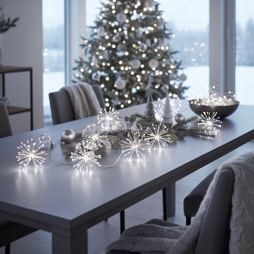 BRILAGI - Guirlande de Noël LED d'extérieur 300xLED 7m IP44 blanc froid effet feu d'artifice