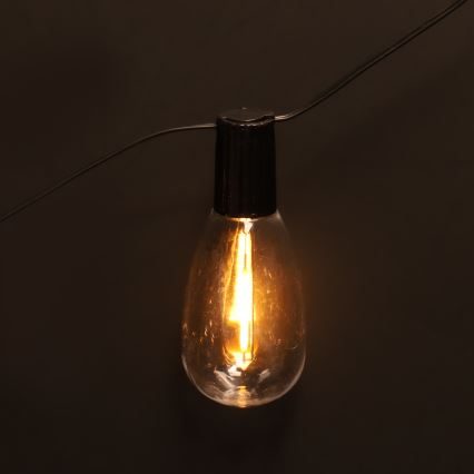 Brilagi - Guirlande de Noël LED extérieure 10xLED/3xAA 3,2 m IP44 blanc chaud