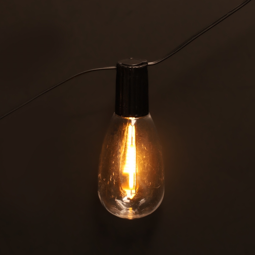 Brilagi - Guirlande de Noël LED extérieure 10xLED/3xAA 3,2 m IP44 blanc chaud