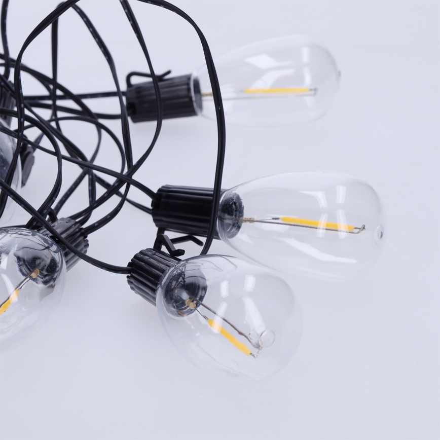 Brilagi - Guirlande de Noël LED extérieure 10xLED/3xAA 3,2 m IP44 blanc chaud