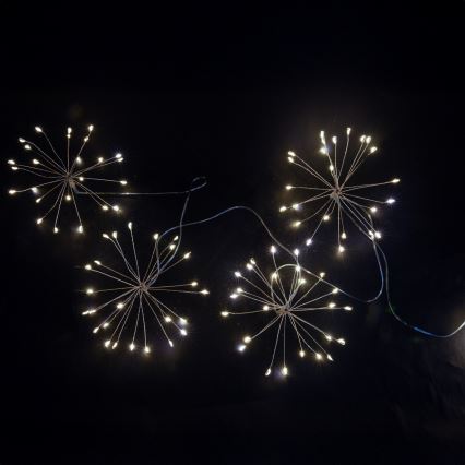 Brilagi - Guirlande de Noël LED extérieure 150 LED 5 m IP44, blanc froid, effet feu d'artifice