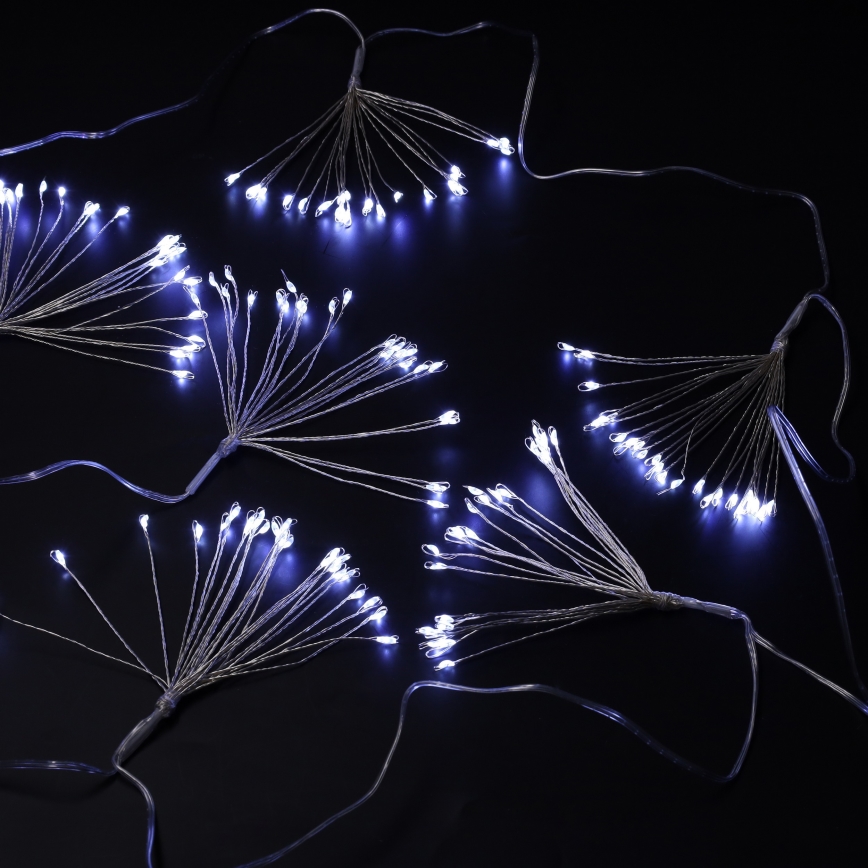 Brilagi - Guirlande de Noël LED extérieure 150 LED 5 m IP44, blanc froid, effet feu d'artifice