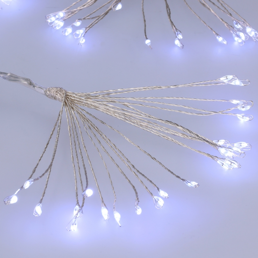 Brilagi - Guirlande de Noël LED extérieure 150 LED 5 m IP44, blanc froid, effet feu d'artifice