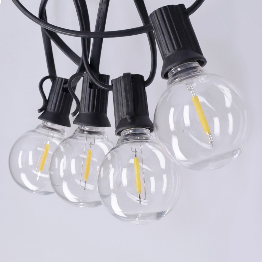 Brilagi - Guirlande décorative LED d'extérieur GIRLANDA 18xE12/0,6W/230V 13m noire IP44 blanc chaud