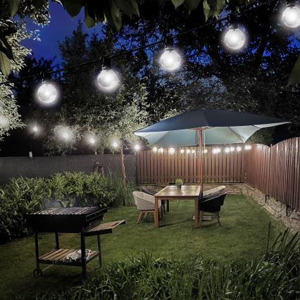 Brilagi - Guirlande décorative d'extérieur LED GUIRLANDE 25xE12 20m IP44 blanc froid