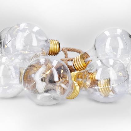 Brilagi - Guirlande décorative LED 10 LEDs/3xAA 1,8 m blanc chaud